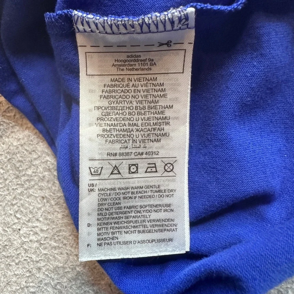 Adidas T-Shirt Mens XS Blue Aeroready Training Short Sleeve Performance Logo